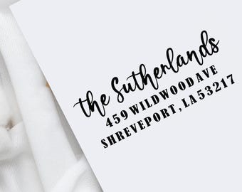 Personalized Address Stamp for New Homeowners, Custom Return Address in Self Inking or Wooden Stamp for Everyday Mail Housewarming Gift