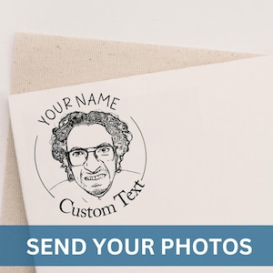 Portrait Skizze Stempel - Personalisierter Foto Stempel - Benutzerdefiniertes Gesicht Stempel - Selbst Tinte Portrait Stempel - Lehrer Geschenke - Benutzerdefinierte Weihnachtsgeschenke