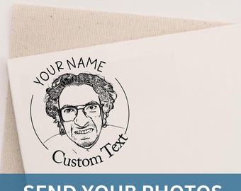 Sello de retrato personalizado: sello con foto personalizado, regalo para profesores