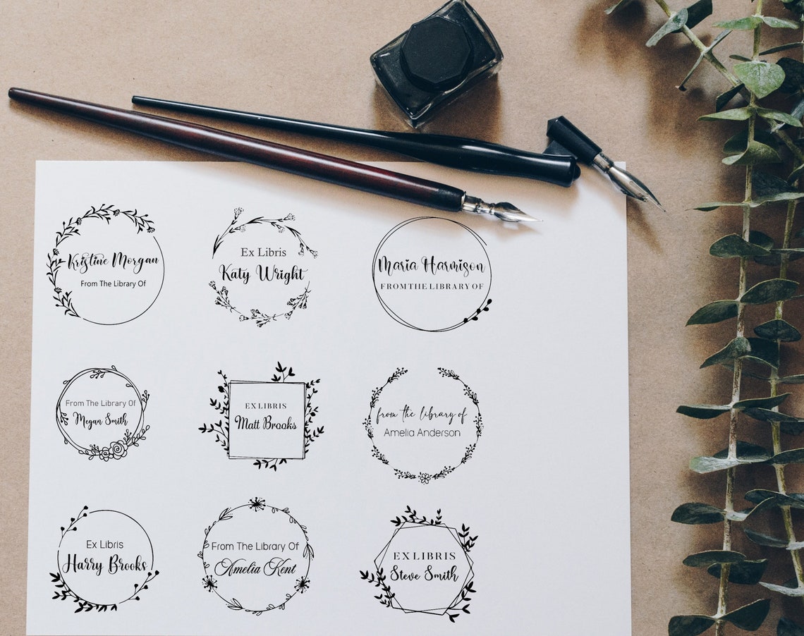 Custom Library Stamp Personalized Library Stamp From the Etsy