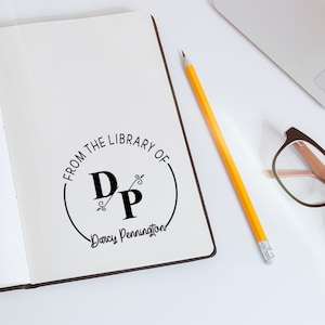 Personalized Book Stamp: From the Library Of, Ex Libris - Self Ink or Wood