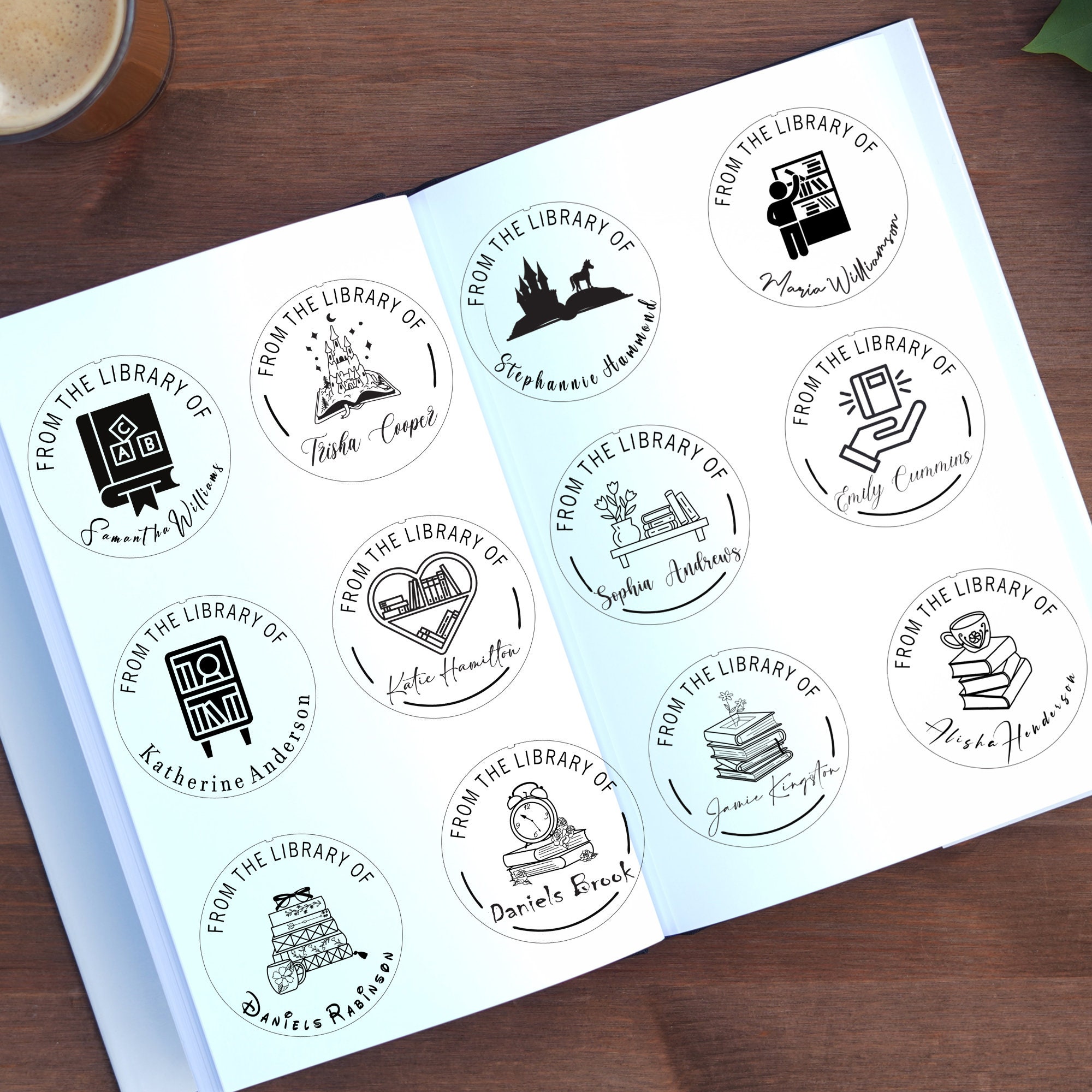 From the Library of Stamp Custom Library Stamp This Book Etsy