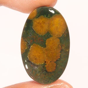 Uitstekende topkwaliteit 100% natuurlijke oceaanjaspis ovale vorm cabochon losse edelsteen voor het maken van sieraden 32,10 ct 34 x 22 x 5 mm GA-3061