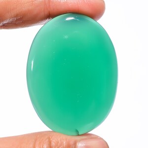 Exklusive Bestnote Qualität 100% natürliche grüne Onyx Oval Form Cabochon Lose Edelstein für die Herstellung von Schmuck 86,5 Ct. 45X34X7 mm GA-284