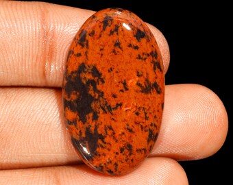 Amazing Top  Quality 100% Natural Mahogany Obsidian Oval Shape Cabochon Loose Gemstone For Making Jewelry 26.20 Ct 33X20X5 MM GA-3399