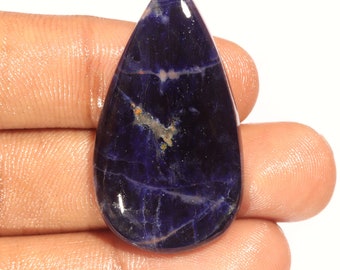 Attractive Top  Quality 100% Natural Sodalite Pear Shape Cabochon Loose Gemstone For Making Jewelry 39.00 Ct 42X23X6 MM GA-3275