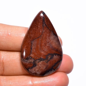 Esplêndida qualidade de primeira qualidade 100% natural jaspilita pêra cabochão pedra preciosa solta para fazer joias 45,5 Ct. 40X26X6 mm GA-1279