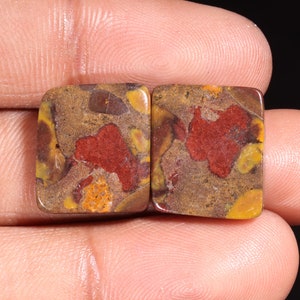 Impresionante piedra preciosa suelta de forma radiante de jaspe frutal natural de primera calidad para hacer joyas, 21,00 ct, 17 x 14 x 3 mm, GA-16137