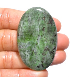 Adembenemende hoogwaardige kwaliteit 100% natuurlijke koperen serafiniet ovale cabochon losse edelsteen voor het maken van sieraden 91 kt. 49 x 30 x 6 mm GA-1201