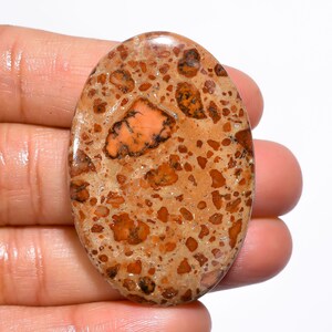 Prachtige hoogwaardige kwaliteit 100% natuurlijke Leopardiet Jaspis ovale cabochon losse edelsteen voor het maken van sieraden 67 kt. 44 x 30 x 6 mm GA-1254