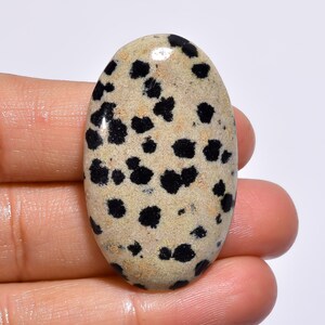 Fabulous Top Grade Quality 100% Natural Dalmatian Jasper Oval Cabochon Loose Gemstone For Making Jewelry 47 Ct. 39X24X7 mm GA-993