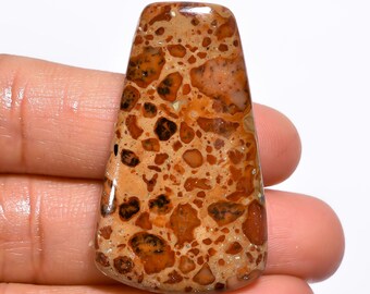 Mind Blowing Top Grade Quality 100% Natural Leopardite Jasper Fancy Cabochon Loose Gemstone For Making Jewelry 54.5 Ct. 41X25X6 mm GA-1277