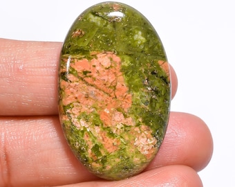 Amazing Top Grade Quality 100% Natural Unakite Oval Shape Cabochon Loose Gemstone For Making Jewelry 44.5 Ct. 36X23X5 mm GA-2429