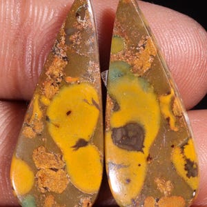 Cabujón de jaspe frutal natural de alta calidad, elegante, forma de pera, piedra preciosa suelta para joyería, 25,90 ct, 31 x 12 x 5 mm, GA-16157