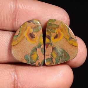 Piedra preciosa suelta de jaspe de fruta natural de primera calidad, forma elegante, cabujón, para hacer joyas, 24,30 ct, 21 x 15 x 4 mm, GA-16219