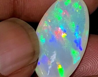 11.60 Ct Ethiopian Opal Cabochon - Multi Fire Gemstone - Dot Fire Ethiopian Opal - Welo Fire Ethiopian Opal - Fire Ethiopian Opal Gemstone -