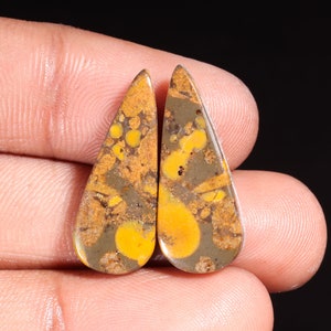 Piedra preciosa suelta de jaspe de fruta natural de primera calidad en forma de pera, cabujón, para hacer joyas, 20,90 ct, 25 x 10 x 5 mm, GA-16150