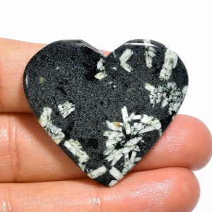 Uitstekende hoogwaardige kwaliteit 100% natuurlijke Chinese schrift jaspis hart cabochon losse edelsteen losse edelsteen voor het maken van sieraden 37,5 kt 32X36X5 mm GA-925