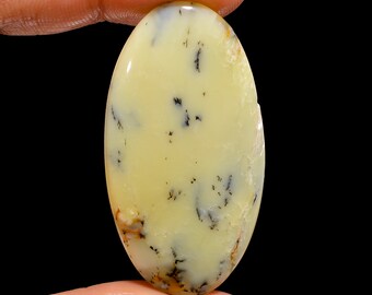 Attractive A One Quality 100% Natural Yellow Dendrite Opal Oval Shape Cabochon Loose Gemstone For Making Jewelry 44.5 Ct. 47X24X6 mm GA-2780