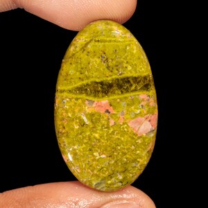 Klassieke topkwaliteit 100% natuurlijke unakiet ovale vorm cabochon losse edelsteen voor het maken van sieraden 41.45 ct 37x22x5 mm GA-2981