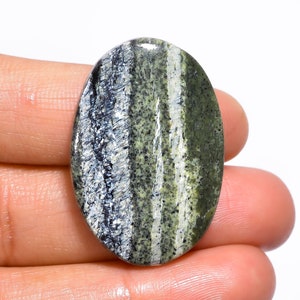 Prachtige hoogwaardige kwaliteit 100% natuurlijke groene Zwitserse opaal ovale cabochon losse edelsteen voor het maken van sieraden 34 kt. 34 x 24 x 5 mm GA-1381