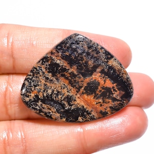 Atractiva piedra preciosa suelta de cabujón de corazón de ópalo dendrita de miel 100 % natural de primera calidad para hacer joyas, 42,5 ct., 29 x 37 x 5 mm, GA-585