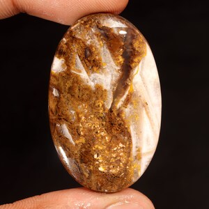 Clássico de alta qualidade 100% natural Wild Horse Jasper oval cabochão pedra preciosa solta para fazer joias 45,20 Ct 41X26X5 MM GA-3203