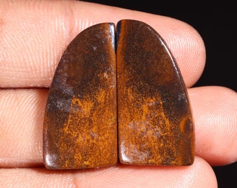 Incredible Top Quality Natural Iron Tiger Eye Fancy Shape Cabochon Loose Gemstone For Making Jewelry 33.30 Ct 27X14X5 MM GA-15862