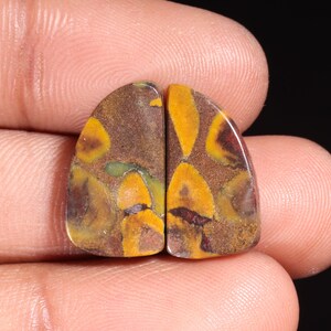 Cabujón de jaspe de fruta natural de calidad suprema, forma elegante, piedra preciosa suelta para hacer joyas, 14,00 ct, 18 x 10 x 3 mm, GA-16217