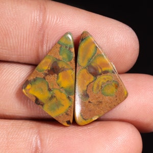 Elegante Top Quality Natural Fruit Jasper Fancy Shape Cabochão Pedra Preciosa Solta Para Fazer Jóias 18,75 Ct 19X15X4 MM GA-16207