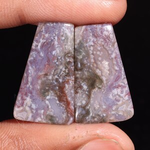 Supreme Top Quality Natural Black Botswana Agate Fancy Shape Cabochon Loose Gemstone Pair,For Making Jewelry 34.00 Ct 25X15X5 MM GA-16759