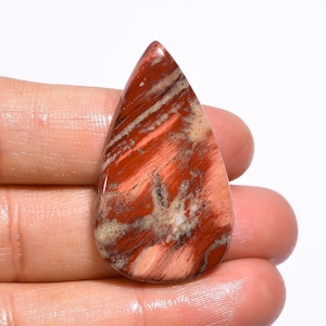 Dazzling Top Grade Quality 100% Natural Snakeskin Jasper Pear Cabochon Loose Gemstone For Making Jewelry 37 Ct. 36X22X5 mm GA-689