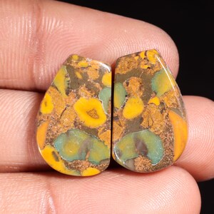 Piedra preciosa suelta de jaspe de fruta natural de alta calidad tentadora en forma de cabujón para hacer joyas, 25,00 ct, 21 x 13 x 5 mm, GA-16218