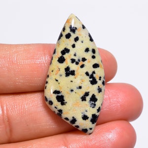 Fabulous Top Grade Quality 100% Natural Dalmatian Jasper Fancy Shape Cabochon Loose Gemstone For Making Jewelry 28.5 Ct. 38X19X6 mm GA-1888