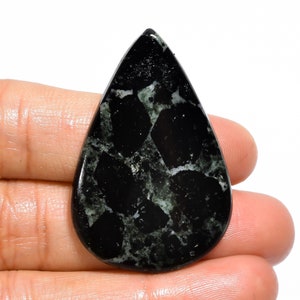 Allettante qualità di prima scelta 100% naturale galena marcasite cabochon a forma di pera pietra preziosa sciolta per la creazione di gioielli 46,5 ct. 41X27X5 mm GA-880