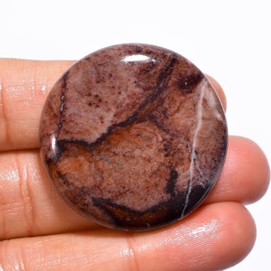Atraente qualidade de primeira qualidade 100% natural jaspilita redonda cabochão pedra preciosa solta para fazer joias 62 Ct. 34X34X7 mm GA-1288