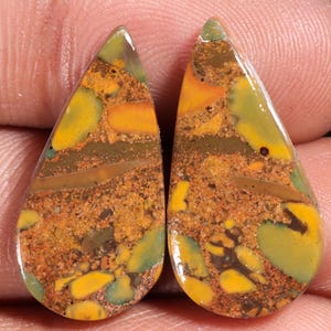 Mooie Topkwaliteit Natuurlijk Fruit Jaspis Peervorm Cabochon Losse Edelsteen Voor Het Maken Van Sieraden 21.20 Ct 25X13X4 MM GA-16152