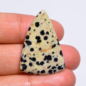Amazing Top Grade Quality 100% Natural Dalmatian Jasper Fancy Shape Cabochon Loose Gemstone For Making Jewelry 22.5 Ct. 31X22X5 mm GA-1904