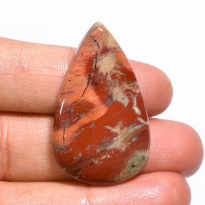 Amazing Top Grade Quality 100% Natural Snakeskin Jasper Pear Cabochon Loose Gemstone For Making Jewelry 41.5 Ct. 35X22X6 mm GA-684