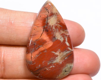 Amazing Top Grade Quality 100% Natural Snakeskin Jasper Pear Cabochon Loose Gemstone For Making Jewelry 41.5 Ct. 35X22X6 mm GA-684
