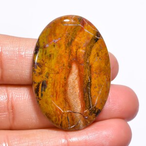 Vlekkeloze hoogwaardige kwaliteit 100% natuurlijke naad agaat ovale cabochon losse edelsteen voor het maken van sieraden 53,5 kt. 38 x 26 x 6 mm GA-1474
