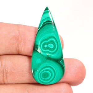 Fabulous Top Quality Natural Malachite Pear Shape Cabochon Loose Gemstone For Making Jewelry 37.00 Ct 45X20X4 MM L-29