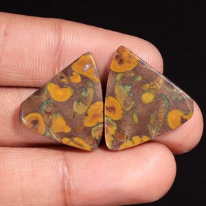 Impresionante piedra preciosa suelta de jaspe de fruta natural de primera calidad en forma de cabujón para hacer joyas, 28,00 ct, 23 x 21 x 4 mm, GA-16237