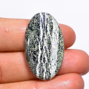 Unieke hoogwaardige kwaliteit 100% natuurlijke groene Zwitserse opaal ovale cabochon losse edelsteen voor het maken van sieraden 27,5 kt. 32 x 19 x 6 mm GA-1385