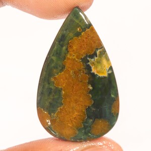 Elegante Topkwaliteit 100% Natuurlijke Oceaan Jaspis Peervorm Cabochon Losse Edelsteen Voor Het Maken Van Sieraden 32.50 Ct 37x23x5 MM GA-3025
