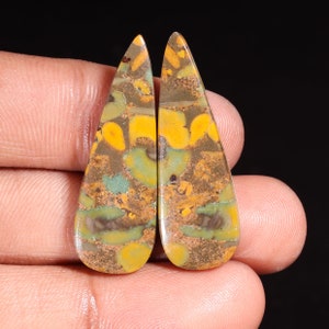 Incredibile pietra preziosa sciolta a forma di pera di diaspro naturale di alta qualità per la creazione di gioielli, 31,00 ct, 36 x 12 x 4 mm, GA-16162
