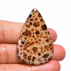 Incrível qualidade superior 100% natural leopardita jaspe pera cabochão pedra preciosa solta para fazer joias 50,5 ct. 41 x 27 x 6 mm GA-1250