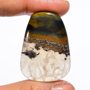 Uitstekende hoogwaardige kwaliteit 100% natuurlijke bioprehniet fancy cabochon losse edelsteen voor het maken van sieraden 48 kt. 37 x 26 x 6 mm GA-625