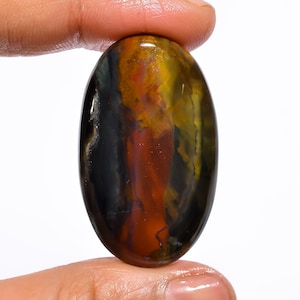 Exclusivo de alta qualidade 100% natural bio prehnita oval cabochão pedra preciosa solta para fazer joias 49,5 Ct. 39X23X7 mm GA-641