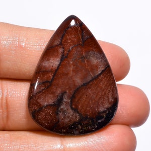 Cabochão de pêra de jaspilita 100% natural de alta qualidade exclusivo, pedra preciosa solta para fazer joias 40 Ct. 36X27X6 mm GA-1285